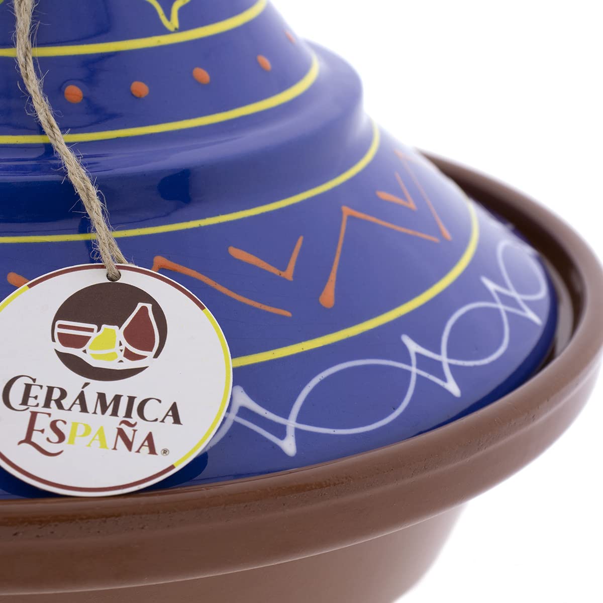 Tajine In Ceramica Spagnola - Tradizionale Marocchino Per Forno E Fuochi, 27x27x23 Cm - Foto 11