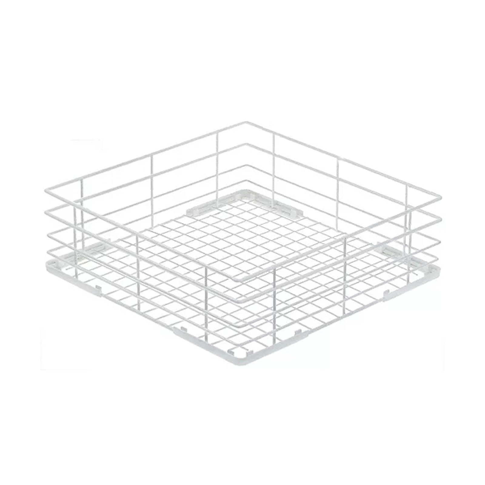 SENO & SENO Universal-Spülmaschinenkorb 50 x 50 x 10 cm aus gummiertem Draht – mit Schutzumrandung – robust, sicher, hergestellt in Italien – für effiziente und organisierte Wäsche