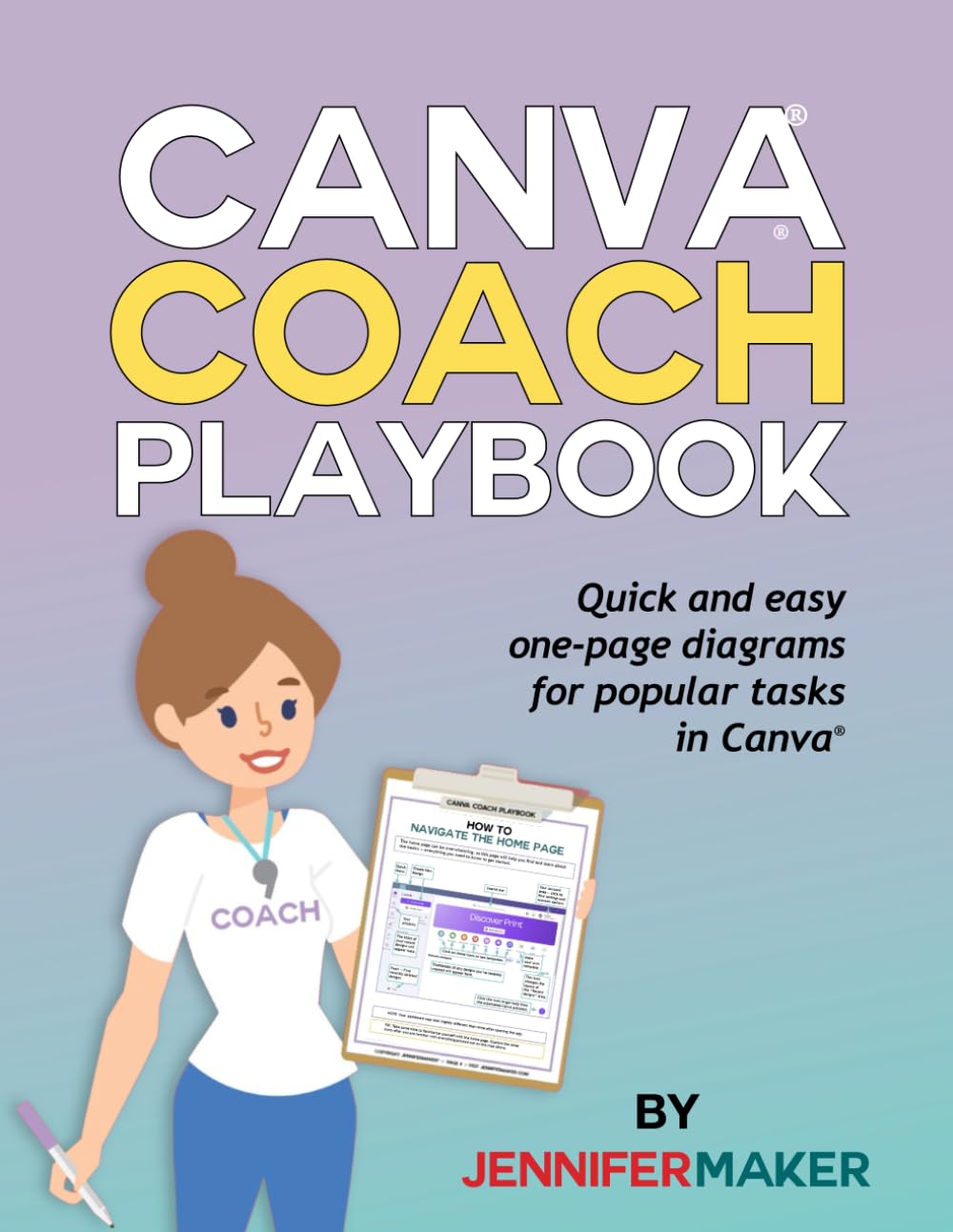 Canva Coach Playbook: Quick and Easy One-Page Diagrams for Popular Tasks in Canva