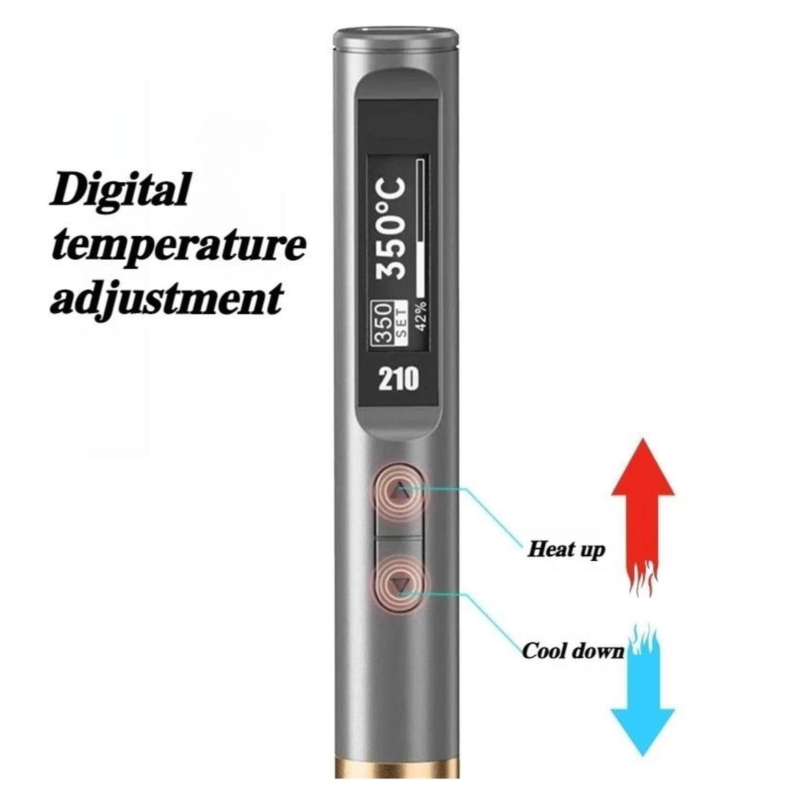 Stazione di Saldatura, Kit di strumenti riparazione per saldatura precisione a temperatura costante per saldatore elettrico portatile intelligente(P115)