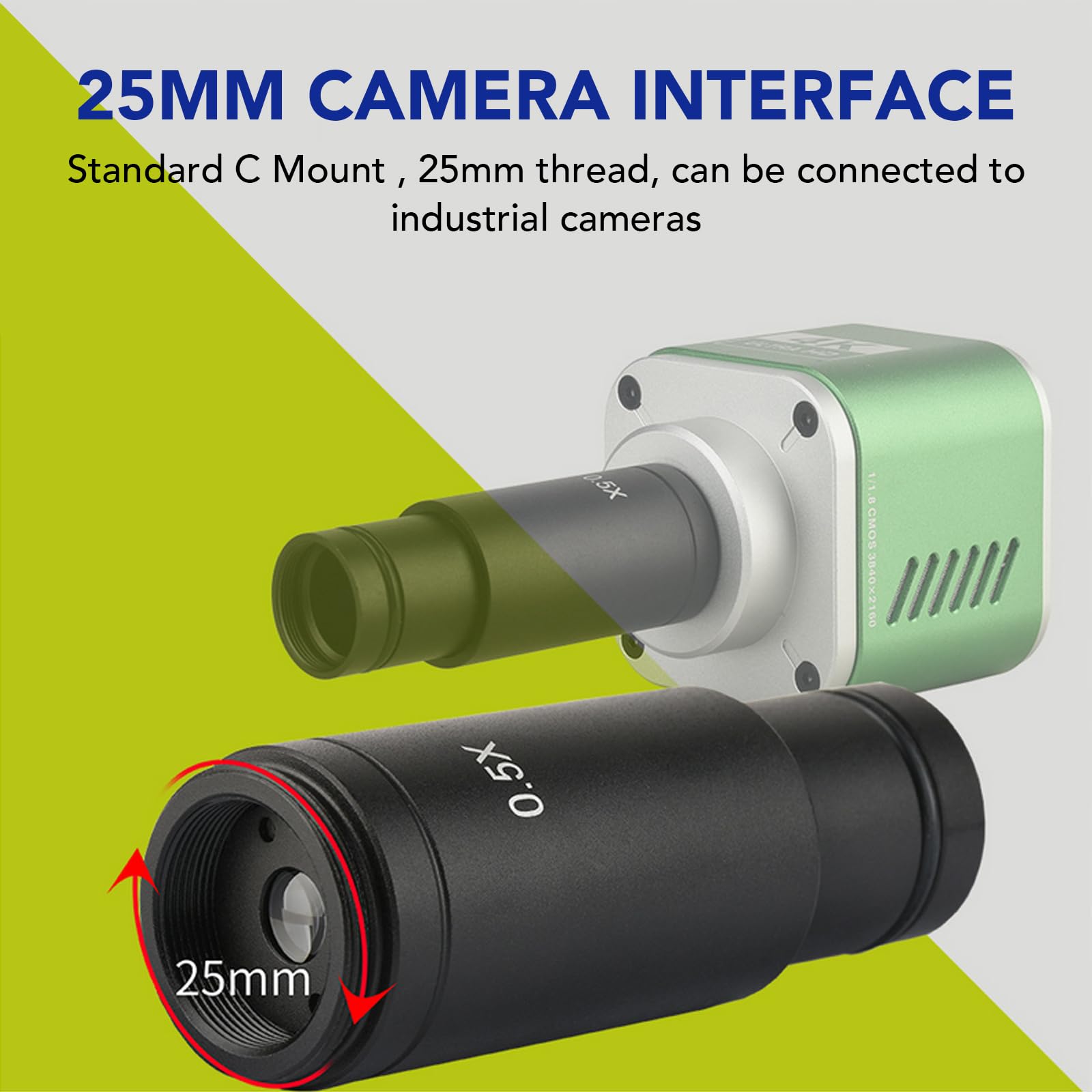 Amazon | 顕微鏡アダプタ 0.5×Cマウントレンズ アダプタセット CCD