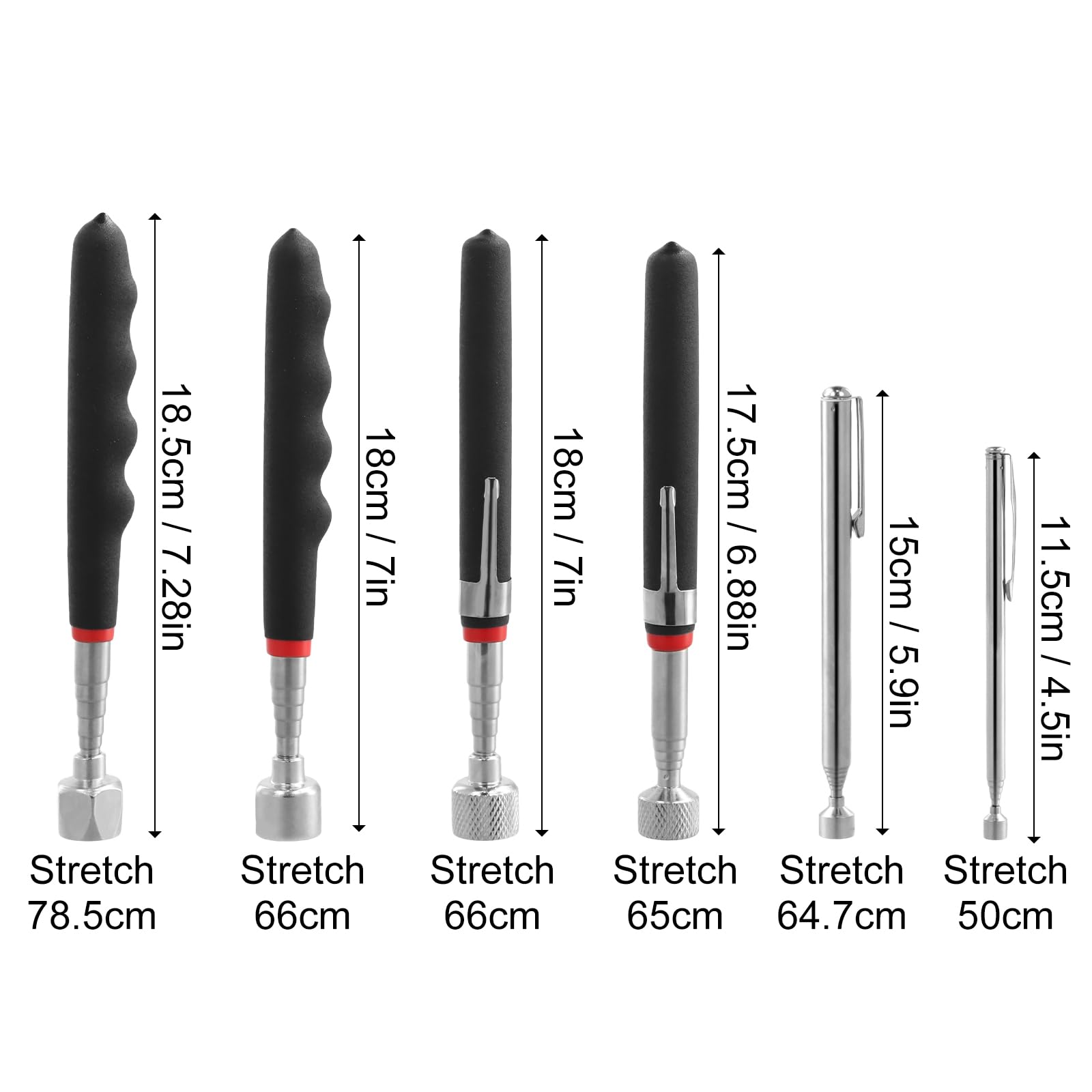 5 Aste Magnetiche Telescopiche - Forza 1.5-20LB, Per Recupero Oggetti Metallici - Foto 10