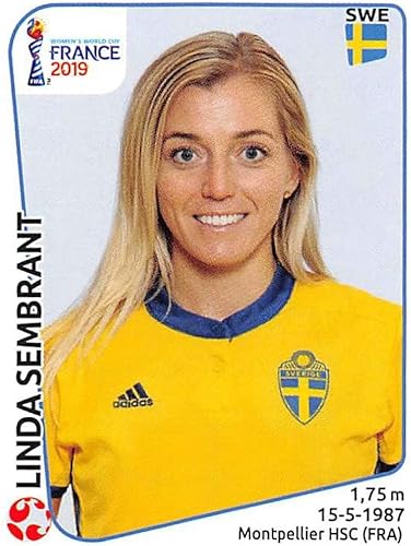 2019 Panini FIFA Women's World Cup France Album Stickers (Individual Sticker Only) Soccer #464 Linda Sembrant Sweden 2 Inch by 2 12 Inch Collectible