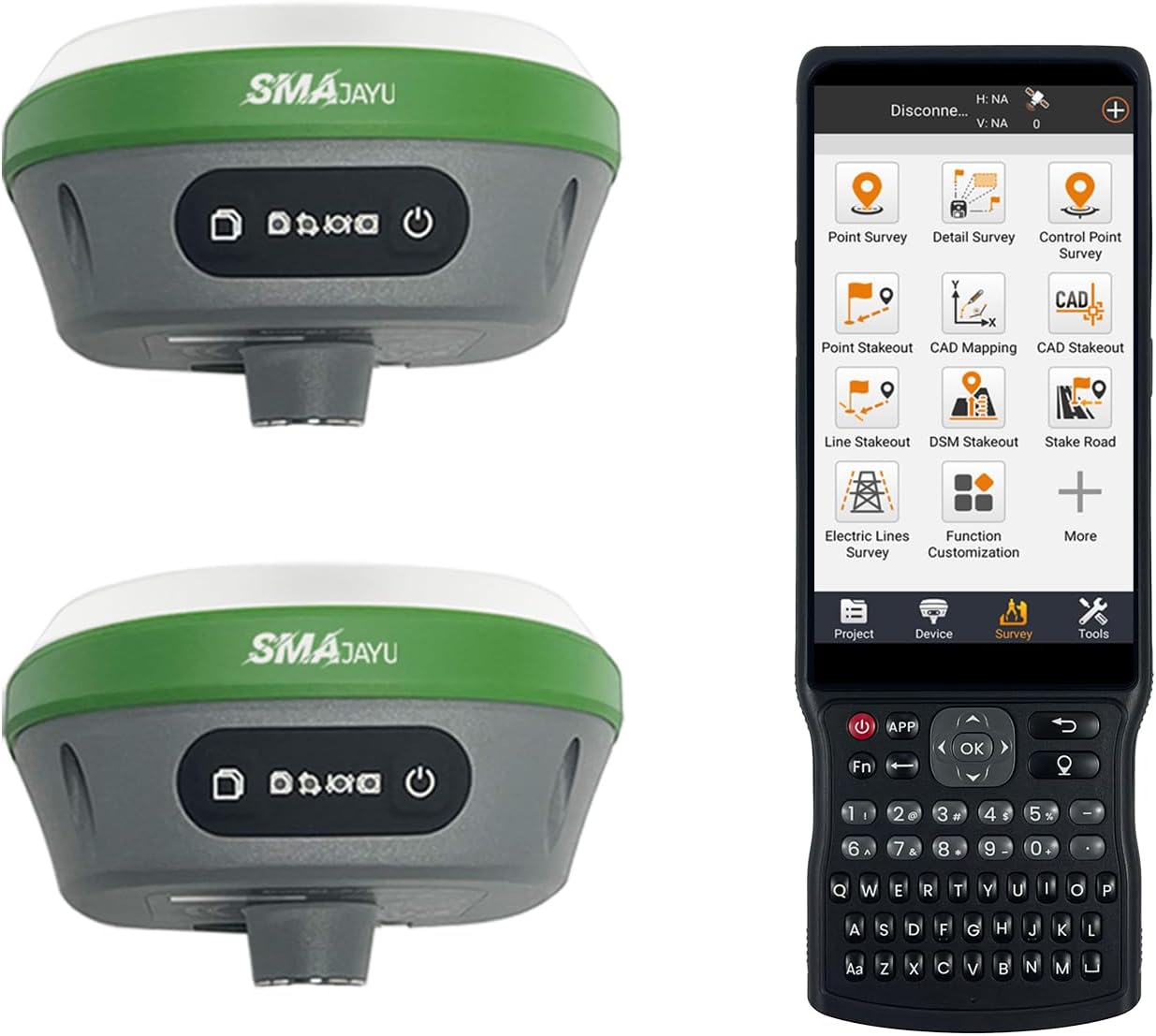 SMA26 Plus RTK GPS Survey Equipment RTK Rover Base, Handheld Collector with Survey Software, Static Survey, PPP, PPK Survey, Tilt Compensation, NOAA certificated (Exclude Pole&Tripod)