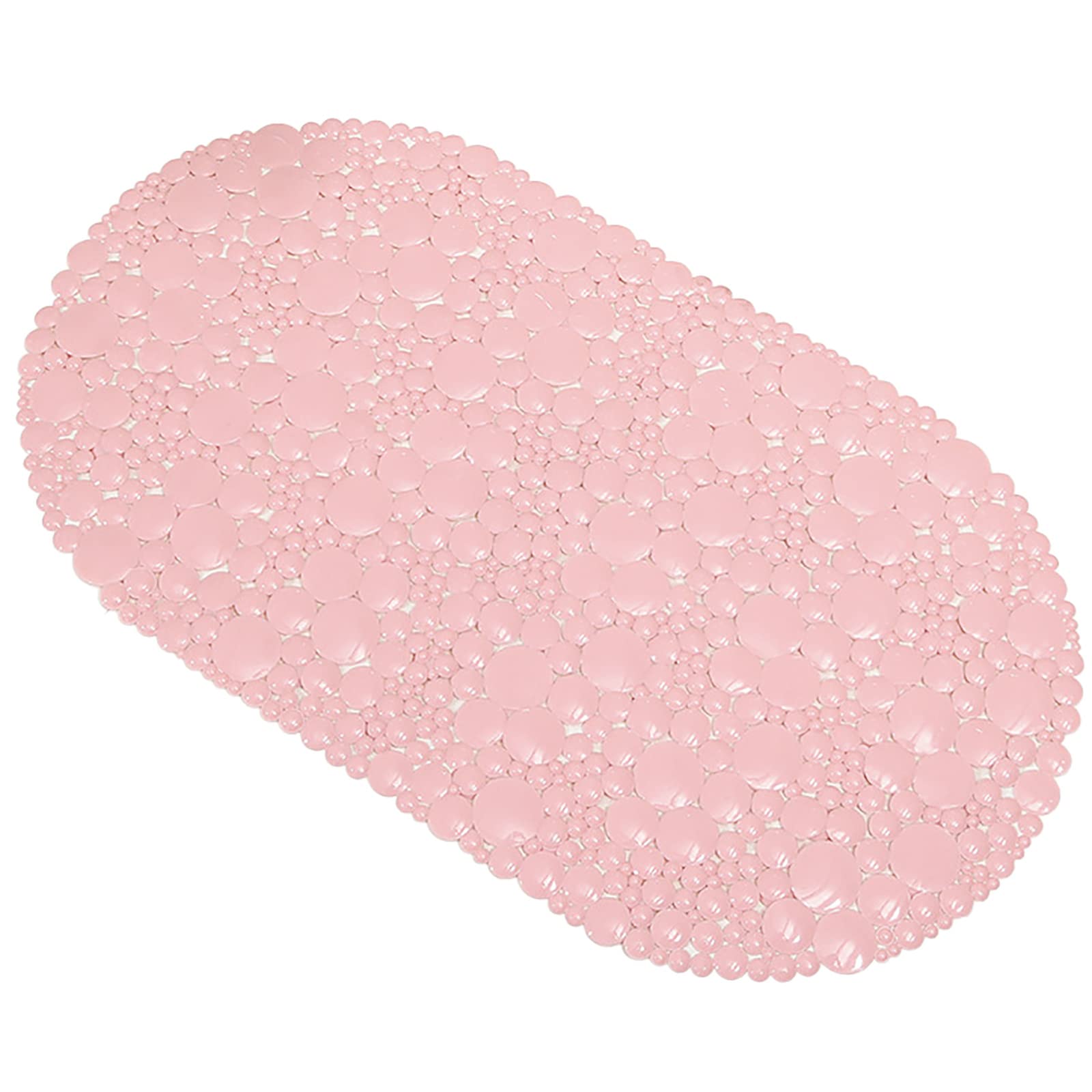 Tapis de baignoire antidérapant PVC rose 67x38cm pour la douche