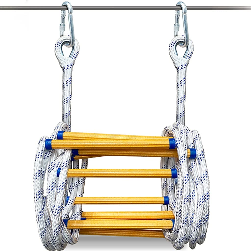 Rope ladders, Emergency Escape Ladder Non-Slip Resin for Fire, Household Rope25M/82.0Ft(30M/98.4Ft)