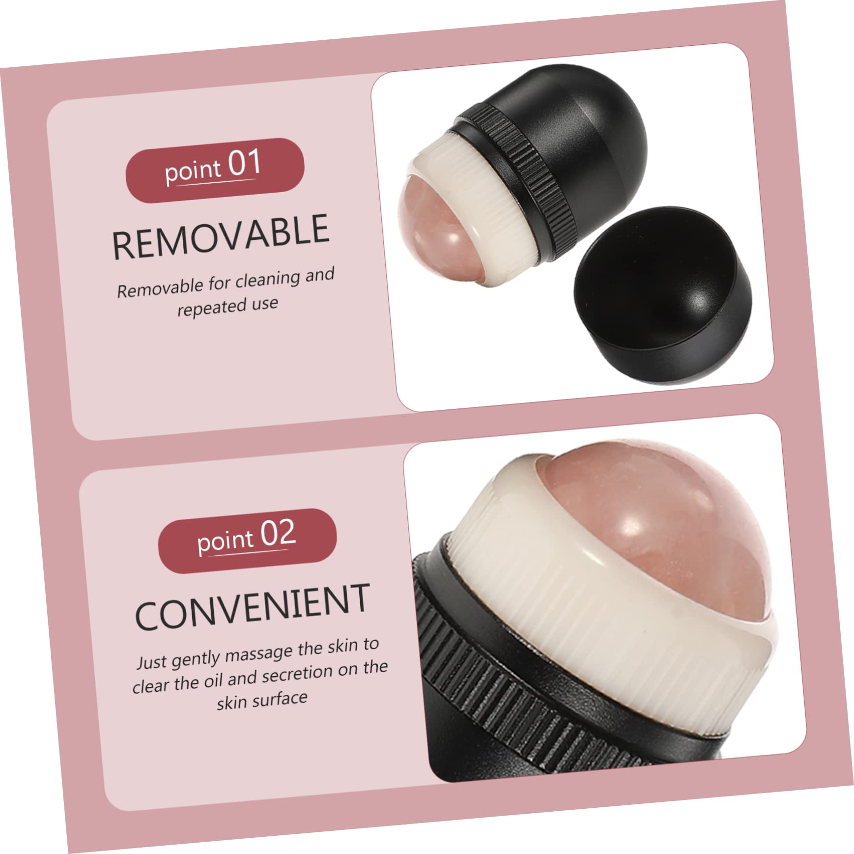 Beaupretty 3 Ensembles Boule De Pierre Volcanique Massage Du Visage Jade Soin Du Visage Vanité Rouleau De Jade Pour Le Visage Massage Du Visage Jade Serrer Compact Barre De Beauté