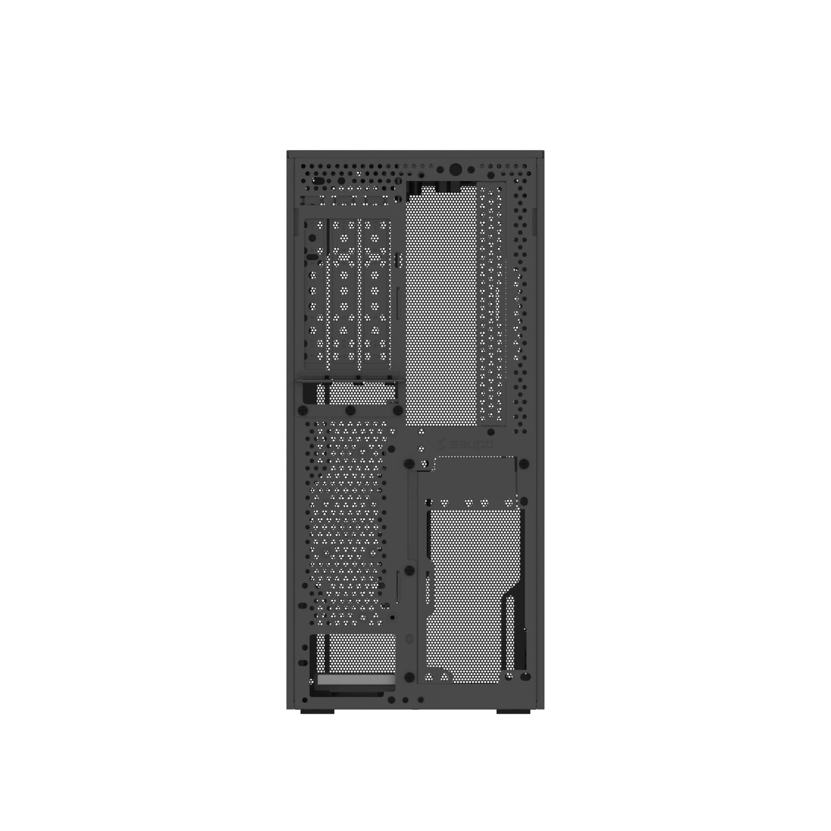 Amazon | SSUPD コンパクトPCケース MESHROOM S Fossil Grey ATX/M-ATX