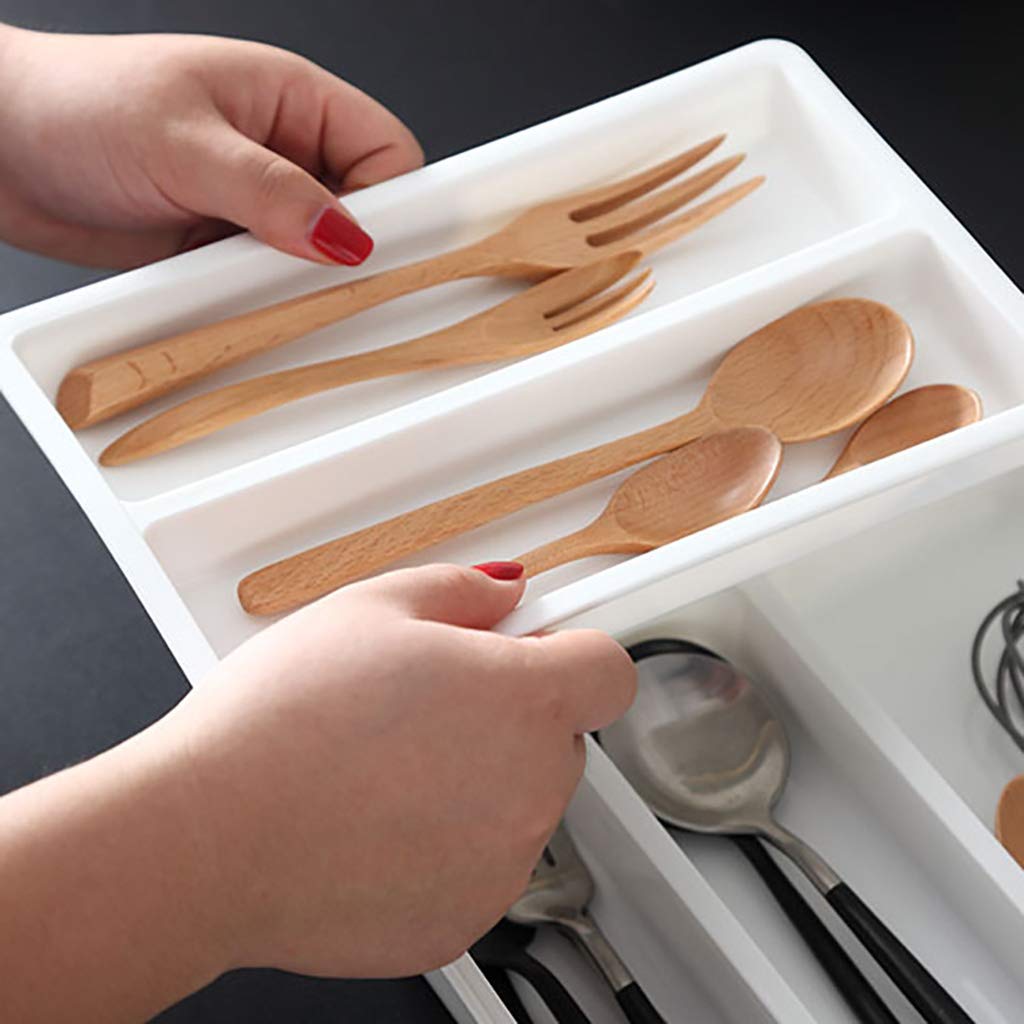 Estante de Almacenamiento Bandeja for Cubiertos de plástico for Separar cajones de Cocina, 31,2×23,9×6,6cm/813/710