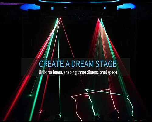 Miniatura 4 de Luces de fiesta Dj Lights RG 2 efecto de haz activado por sonido y luz estroboscópica GOBO de 150 W