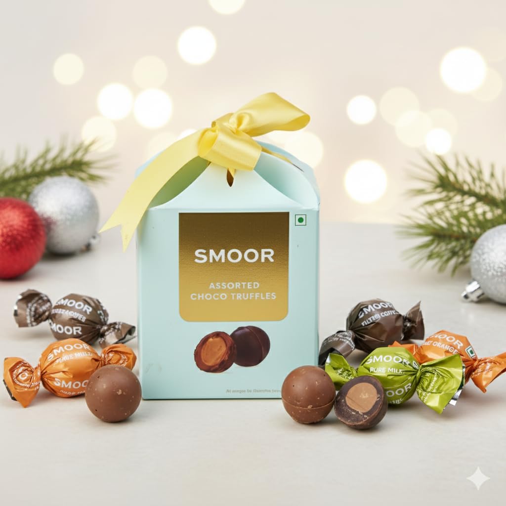 SMOOR Assorted Christmas Choco Truffles Box Of 16 |Premium