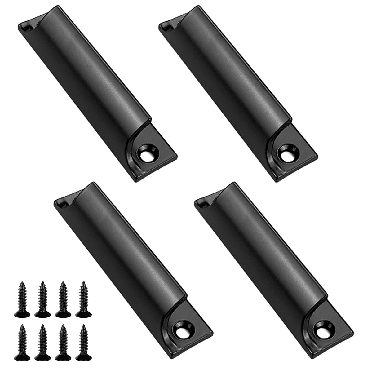 4 Pcs Poignée de Porte de Terrasse, Poignée en Alliage D'aluminium, avec Vis en Acier Inoxydable, Maniglia Della Porta del Balcone, Ensemble de Poignées Polyvalentes et Sûres pour Fenêtres, Cassetti