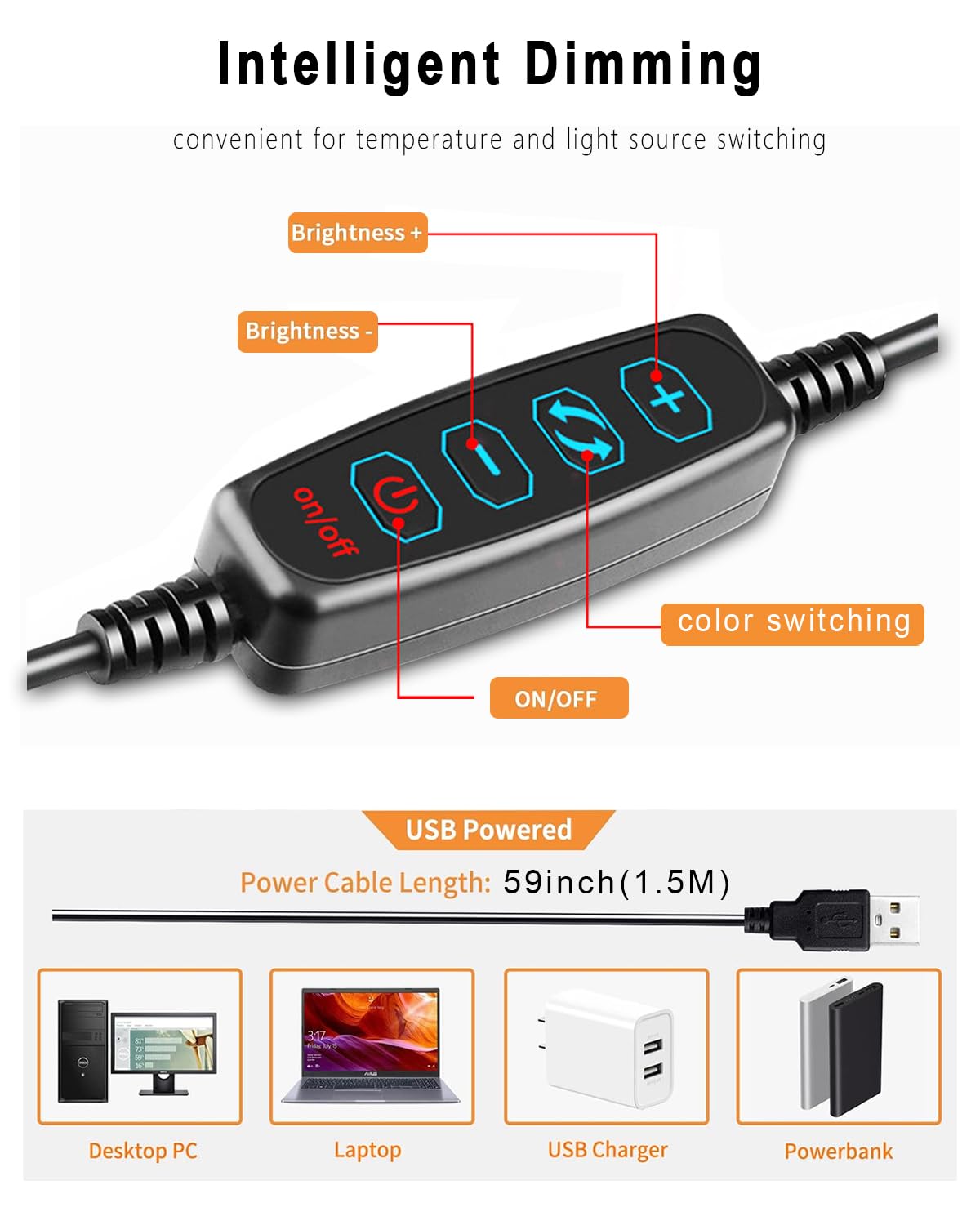 Zoeley Anillo de luz LED, Aro de Luz con Pinza y Trípode 3 Colores Modo 10 Brillos Regulables 360°Rotación Luz de Video Profesional para Zoom Call TikTok, Maquillaje Iluminación de Cámara de Red