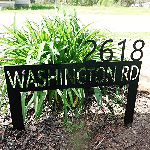 Lewis Design Company Lawn Address Metal Sign  cover