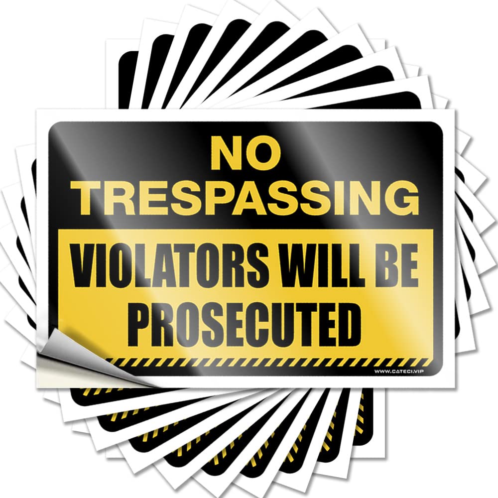 Tattoos Men Decor Custom Stickers, Tumbler Waterproof No Trespassing Violators Will Be Prosecuted for Hydro Flask | Small Vinyl Decals for Tiki Holiday Gift(6X9CM)