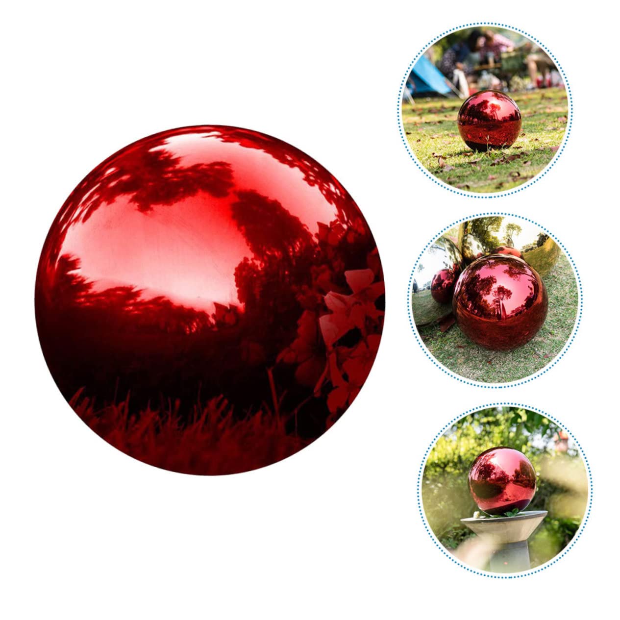 pz. Sfera Riflettente da Giardino Globo Riflettente Sfere da Giardino per Osservare Spazio Decorazione della Sfera del Giardino Decorazioni Natalizie per Esterni Sfera a Specchio Sfera Decorativa in