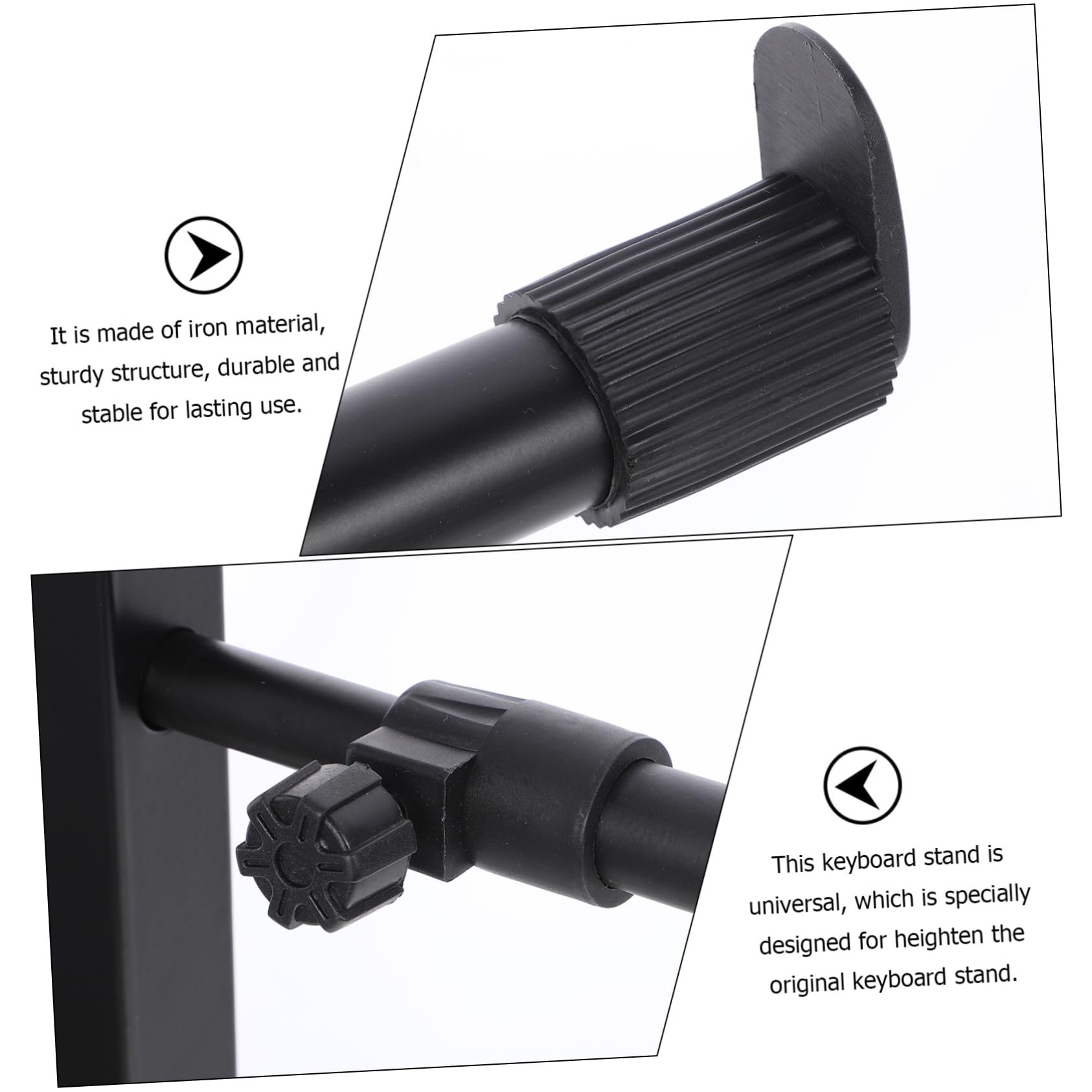Supporto Per Tastiera Regolabile in Larghezza Doppio Tubo, Altezza 47-71 Cm, Pieghevole e Facile Da Montare, Adatto a Tastiere Elettroniche e Organi, Uso Domestico e Concerti