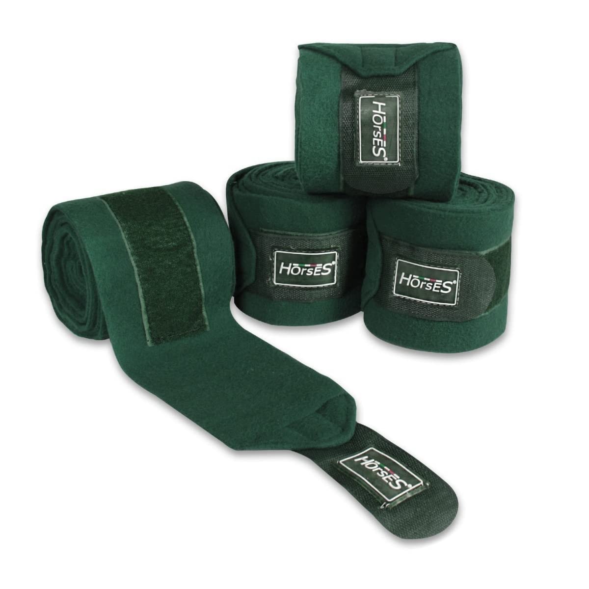 Horses, Bandes en Polaire Antipilling Fleece - 4 pièces, Bandes de Protection Cheval, pour Favoriser la Récupération après Le Travail et pour Le Protéger des Rayures et Blessures