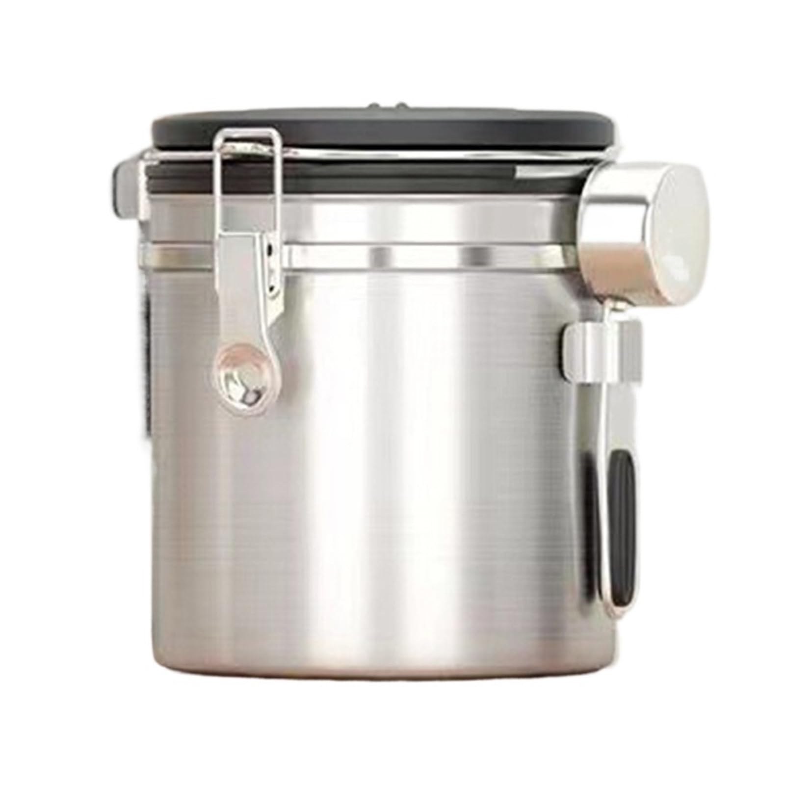 Generisch Kompatibel mit Vakuum-Aufbewahrungsbehältern großer Kapazität for Kaffeebohnen, luftdichter Behälter aus Edelstahl, Getreide, Tee, Nüsse, Frischhaltedose(Silver-1500ML)