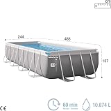 Intex kit Piscine Prism Frame rectangulaire Angulaire Tubulaire (l) 4,88 x (l) 2,44 x (h) 1,07m - 4