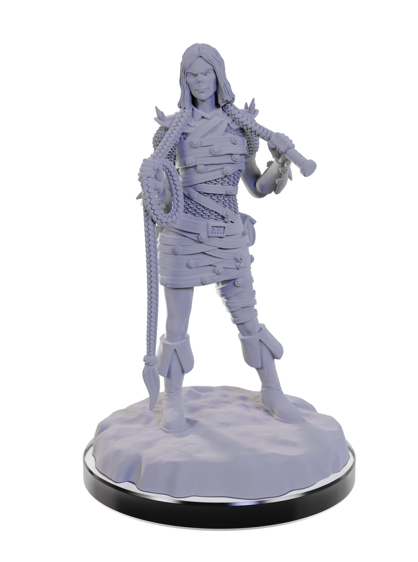 Figurine Pathfinder – Moine Demi-Elfe Femelle – Apprêtée, Prête à Peindre – WizKids