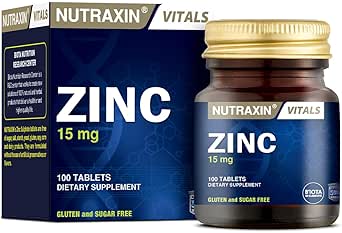 Nutraxin Vitals Zinc 15 mg 100 Tablet Takviye Edici Gıda