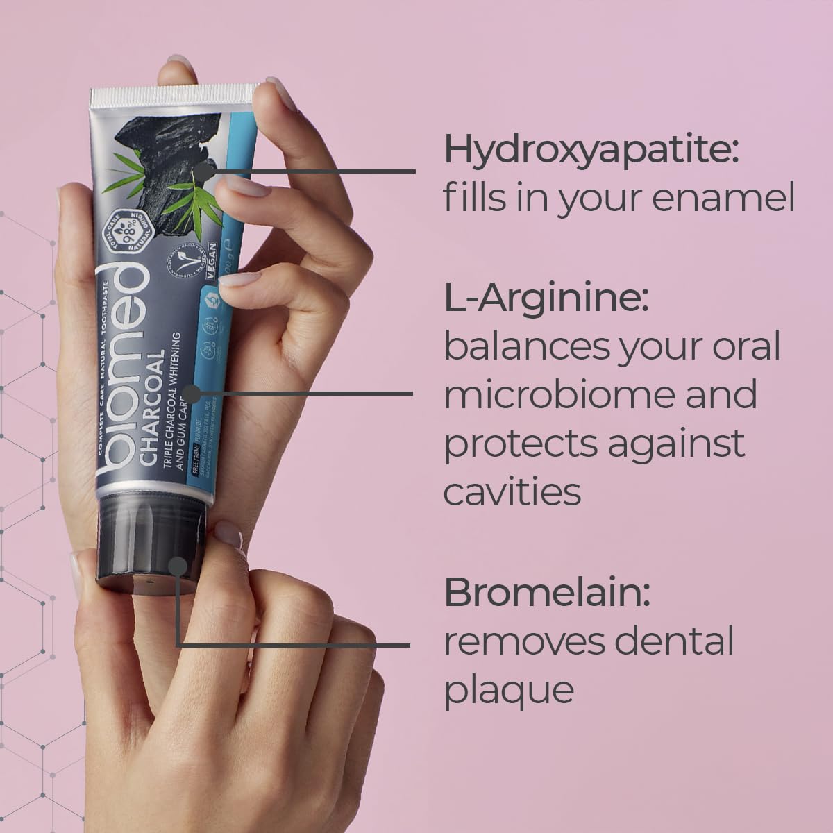 Buy Biomed Triple Charcoal 98% Natural Whitening Toothpaste Gum Care Bamboo Vegan Sles Free 100g 2082251746