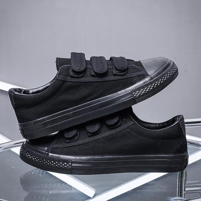 Image of Men Canvas Running Walking Casual Hook and Loop Tape Sneakers Shoes