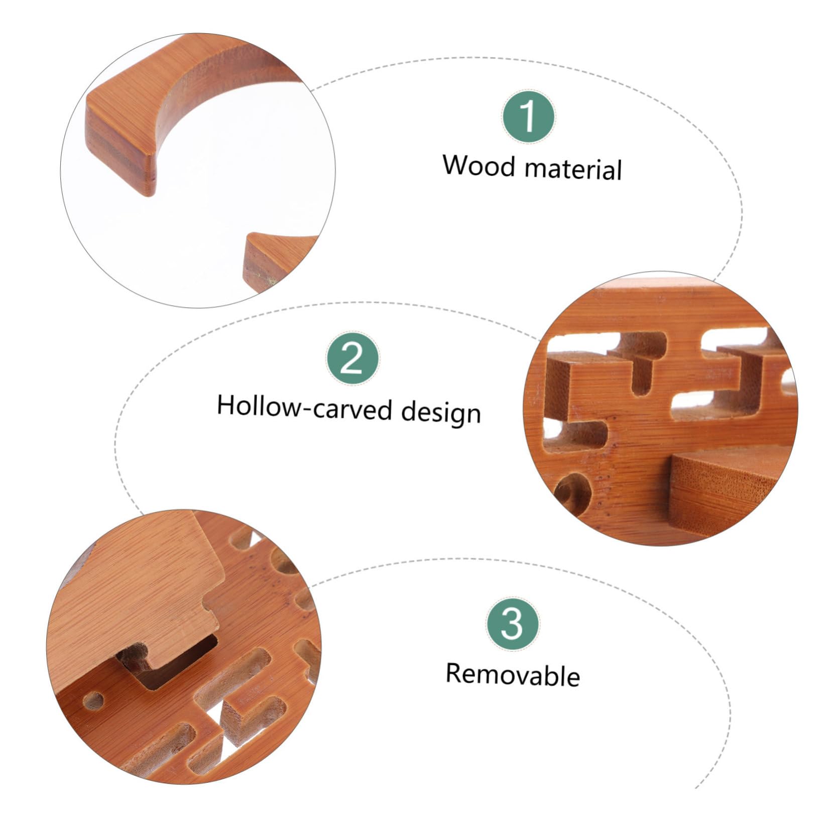 DOITOOL 2 Sets Ukulele Wall Mount Wooden Instrument Hanger Hook Cucurbit Flute Wall Hook