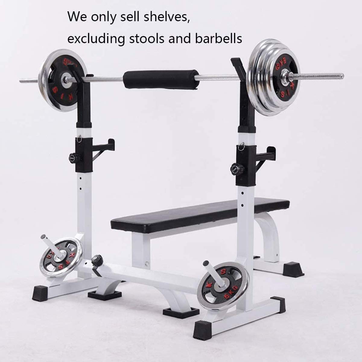 Soporte para sentadillas ajustable para gimnasio en casa, multifunción, para levantamiento de pesas, soporte para barra, soporte para levantamiento de pesas, soporte multifunción para levantamiento d