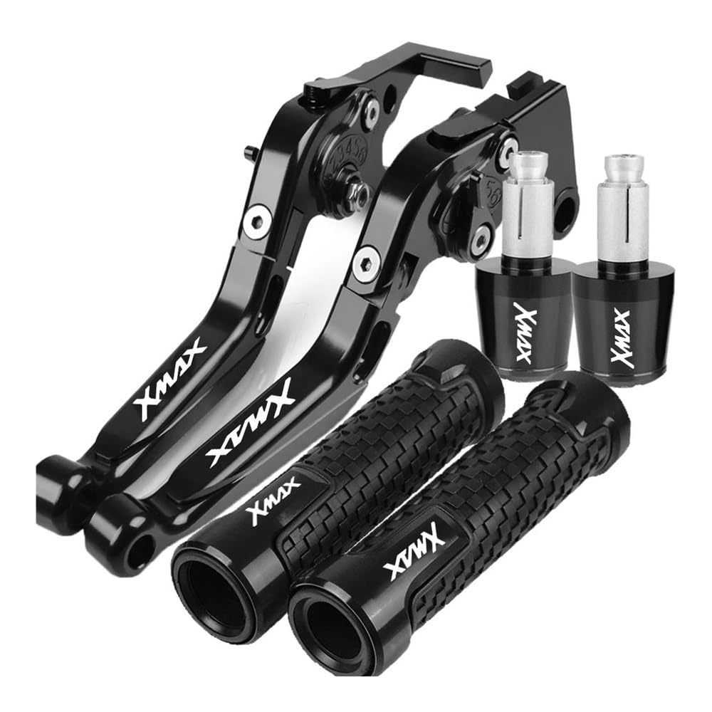 Accessori Moto Leve Frizione Freno Regolabili Regolabili Manopole Manubrio Estremità Per Yama&ha XMAX300 X MAX XMAX 300 Tutti Gli Anni 2018-2020 2021 2022 2023 2024(Nero)