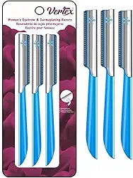 Vertex Beauty Navalha Facial para Mulheres – Navalha Para Dermaplaning - Lâmina para Sobrancelhas - Lâminas Japonesas Para Eliminar Pelos Nos Rostos - Removedor de Pêlos do Rosto -Lâminas Esfoliantes Para Mulheres Para Viagens