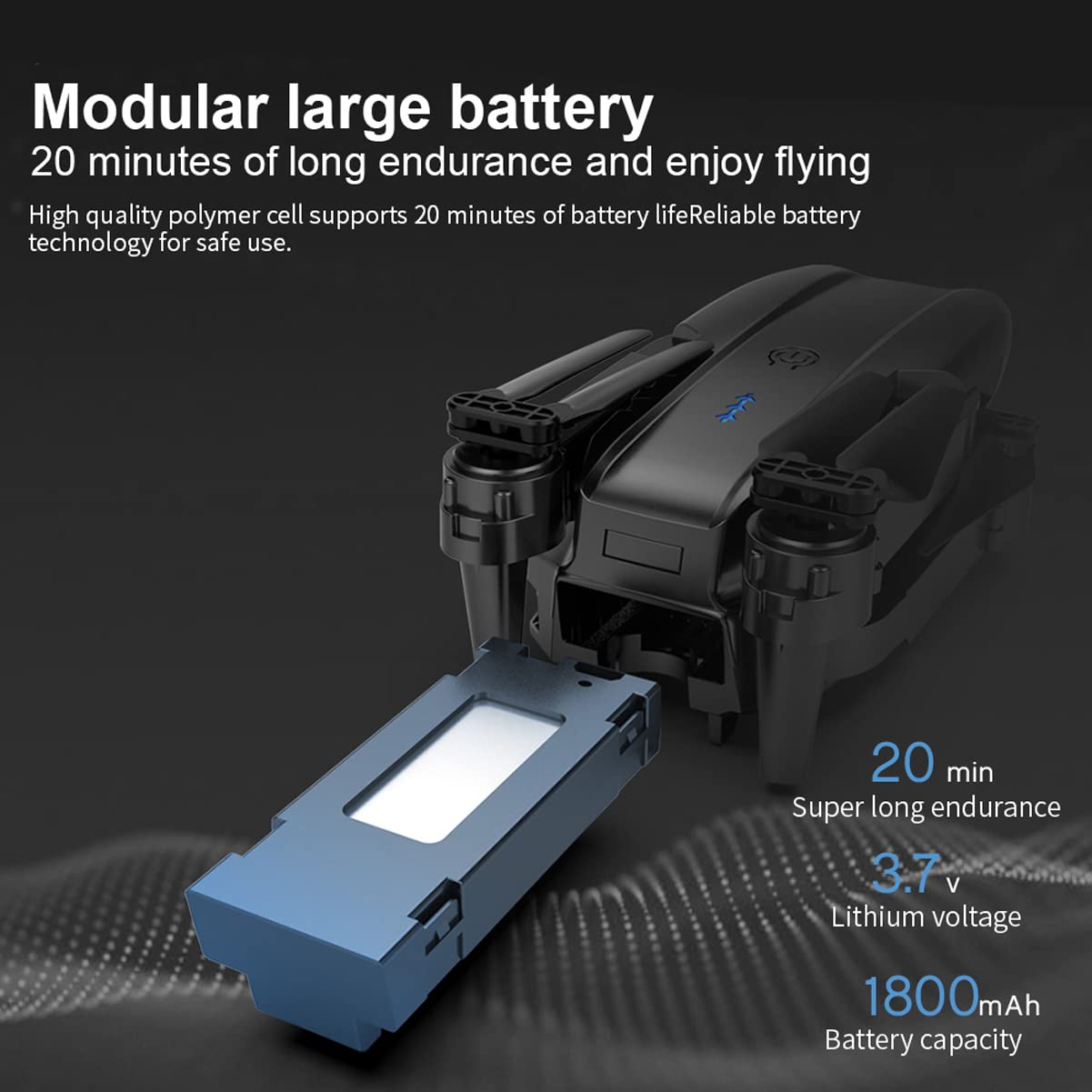 Droni RC Pieghevoli con Fotocamera HD per Adulti, Mini Drone con Fotocamera, Luce LED ad Alta luminosità, modalità Senza Testa, commutazione Doppia Fotocamera 4k, Rotazione a 360°, librazion