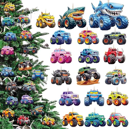 Weihnachtsbaum Anhänger 36 Stück Weihnachtsbaumanhänger Holz...