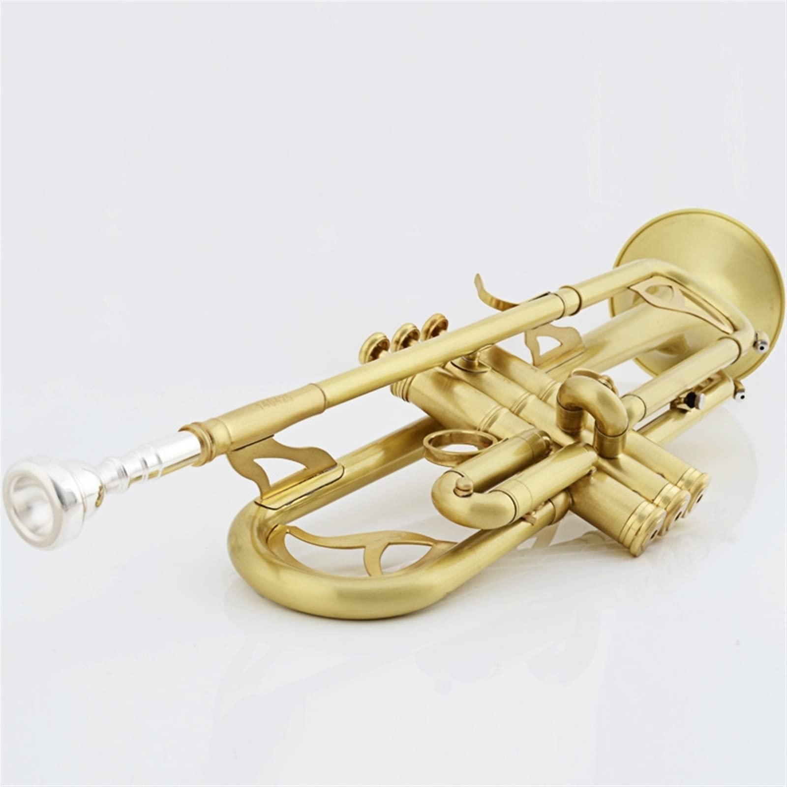 Amazon.co.jp: B♭トランペット 楽器 真鍮ボディ 艶消し漆金