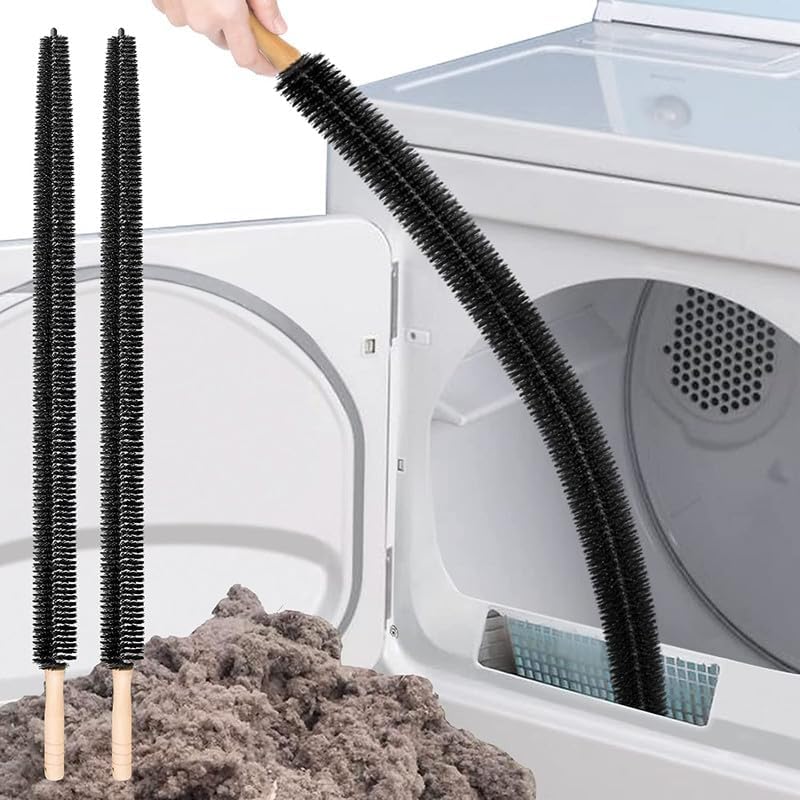 KISKY Flexible Cleaning Brush Compatible with Washing Machine Dryer Vent and Refrigerator Coils | Household Cleaning Tools with Long Flexible Rod for Removing Dirt Dust Lint Blockage(1 PCS)