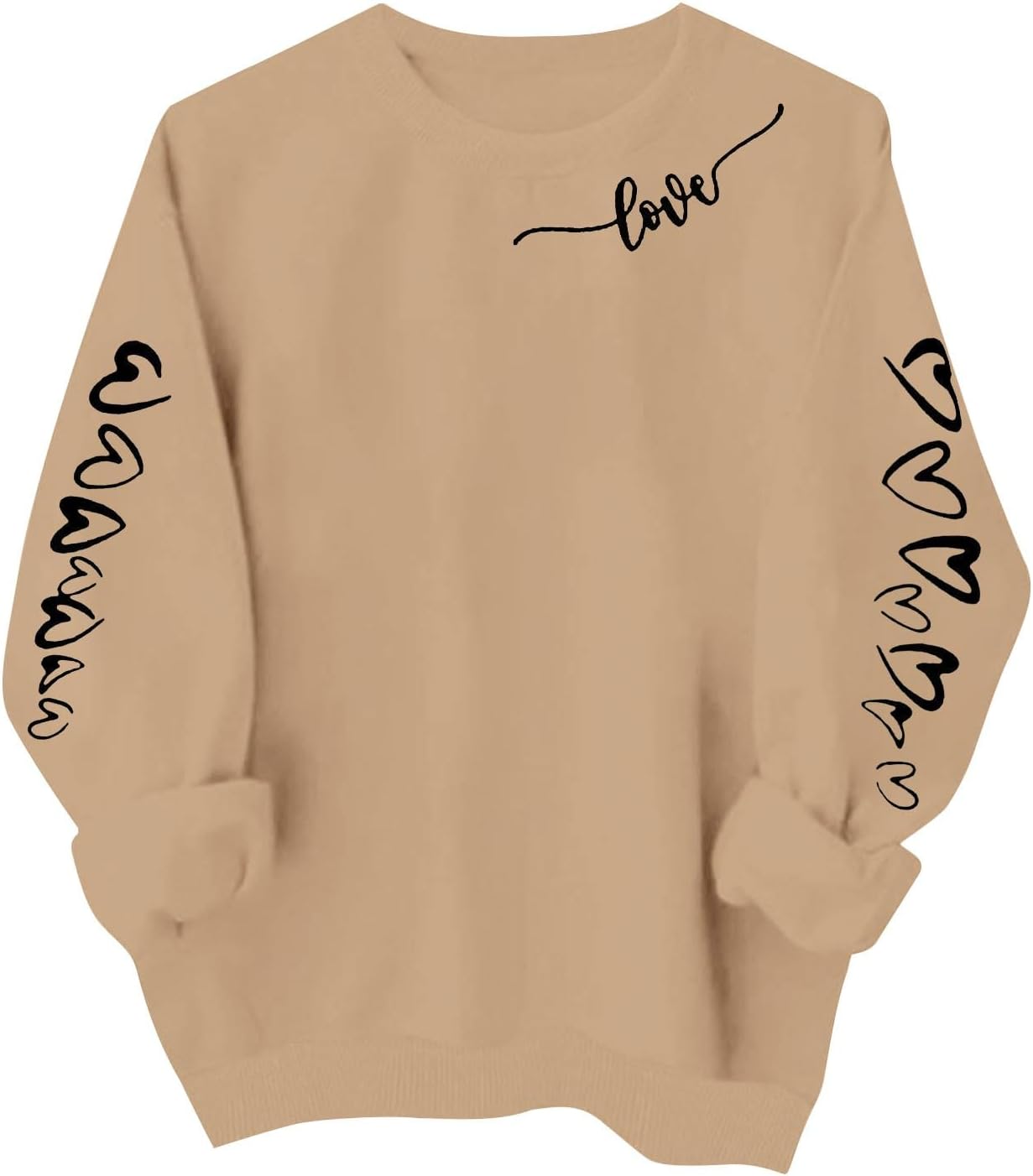 Girls Oversized Sweatshirt Cute Graphic Crew Neck Pullover Soft Basic Comfy Trendy Preppy Long Sleeve Athletic Hoodie