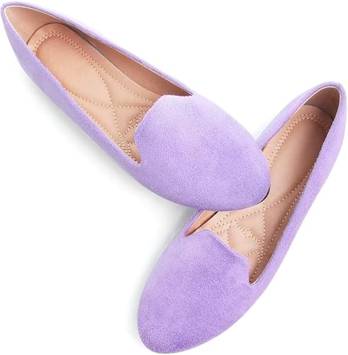 TN TANGNEST Slduv7 Women's Ballet Flats Pointed Comfortable Slip on Flat Dress S