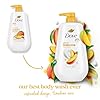 Dove Body Wash with Pump Glow Mango & Almond Butter For 24hr Lotion-Soft Skin Moisturizing Skin Cleanser with No Sulfates No Parabens 30.6 oz