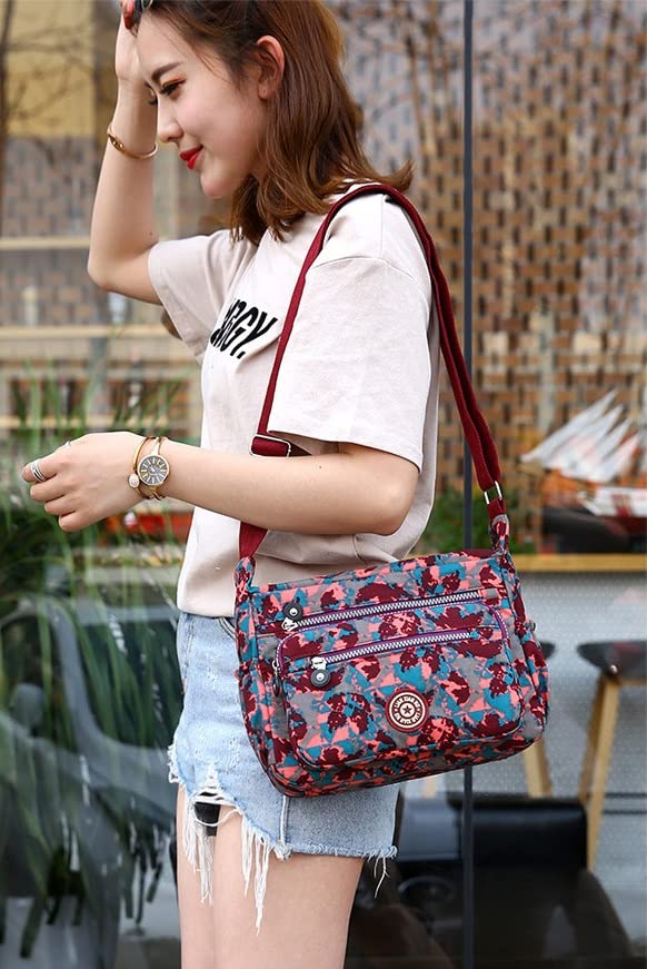 Image of Single shoulder Messenger Crossbody Bag Nylon Purse Satchel Travel Women Lady Fashion Top Handle