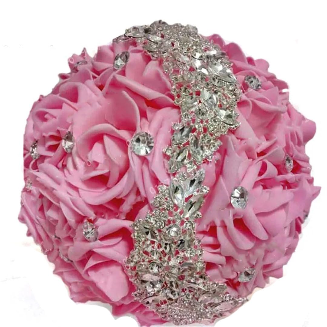 HJRegaFimu Wedding Bouque Flowers Bridesmaid Bridal Bouquets Artificial Rose Bouquet Yellow