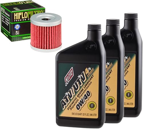 Kit de cambio de aceite para Suzuki 2007 Lt-Z400 QuadSport Z sintético 0W-40