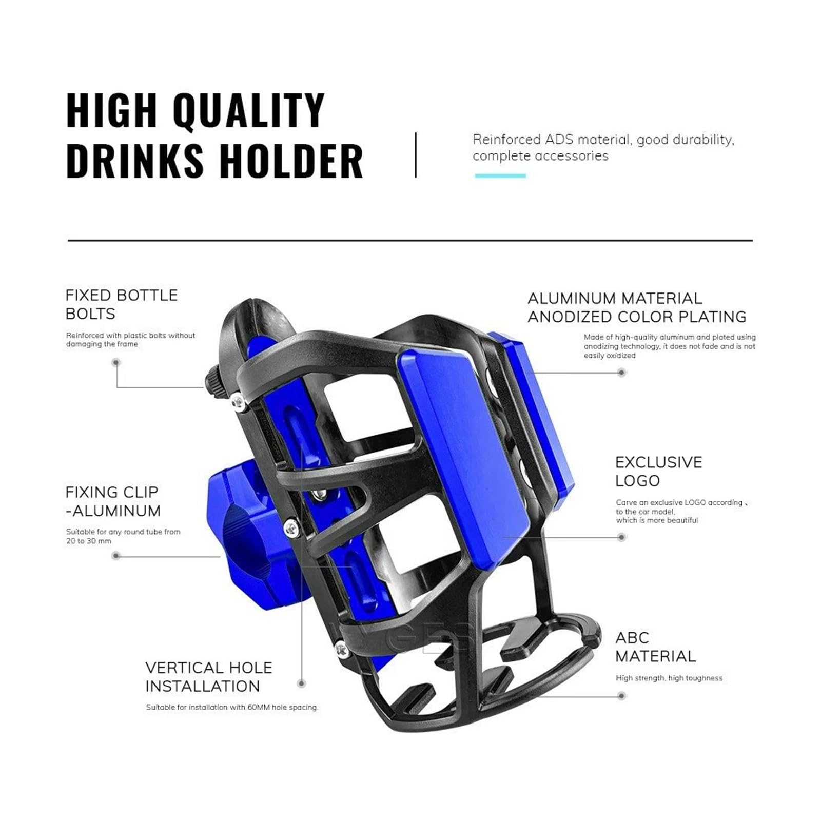 Porte-Bouteille de Boisson pour Moto pour Benelli TRK702 TRK702X TRK 702 X 702X 502X TRK502 TRK502X Accessoire Porte-gobelet pour Moto(DD-1)
