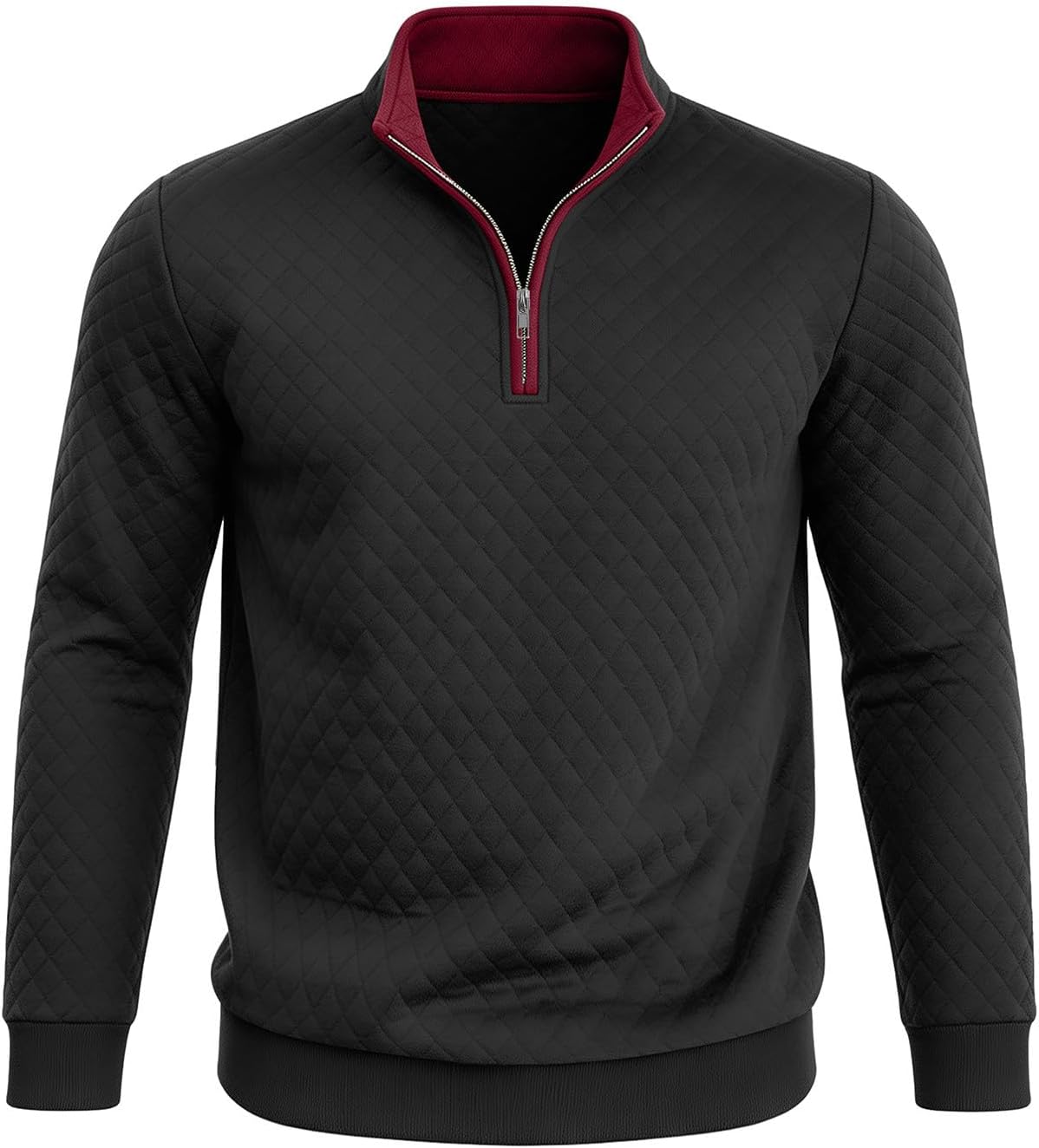 Men’s Plaid Sweatshirt Quarter Zip Flannel Office Lightweight Outerwear | Sweats For Men Mens Crewneck Comfort Sweatshirt Shirts Hoodie Windbreaker Vetement Homme Workout Jacket Sweater Gifts Veston