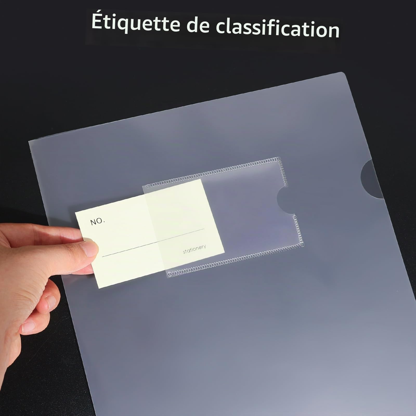 Chemise Plastique A4, Lot de 40 Pochettes Transparentes | Classeur Polypropylène 180 Microns, Document Cut Flush Folder