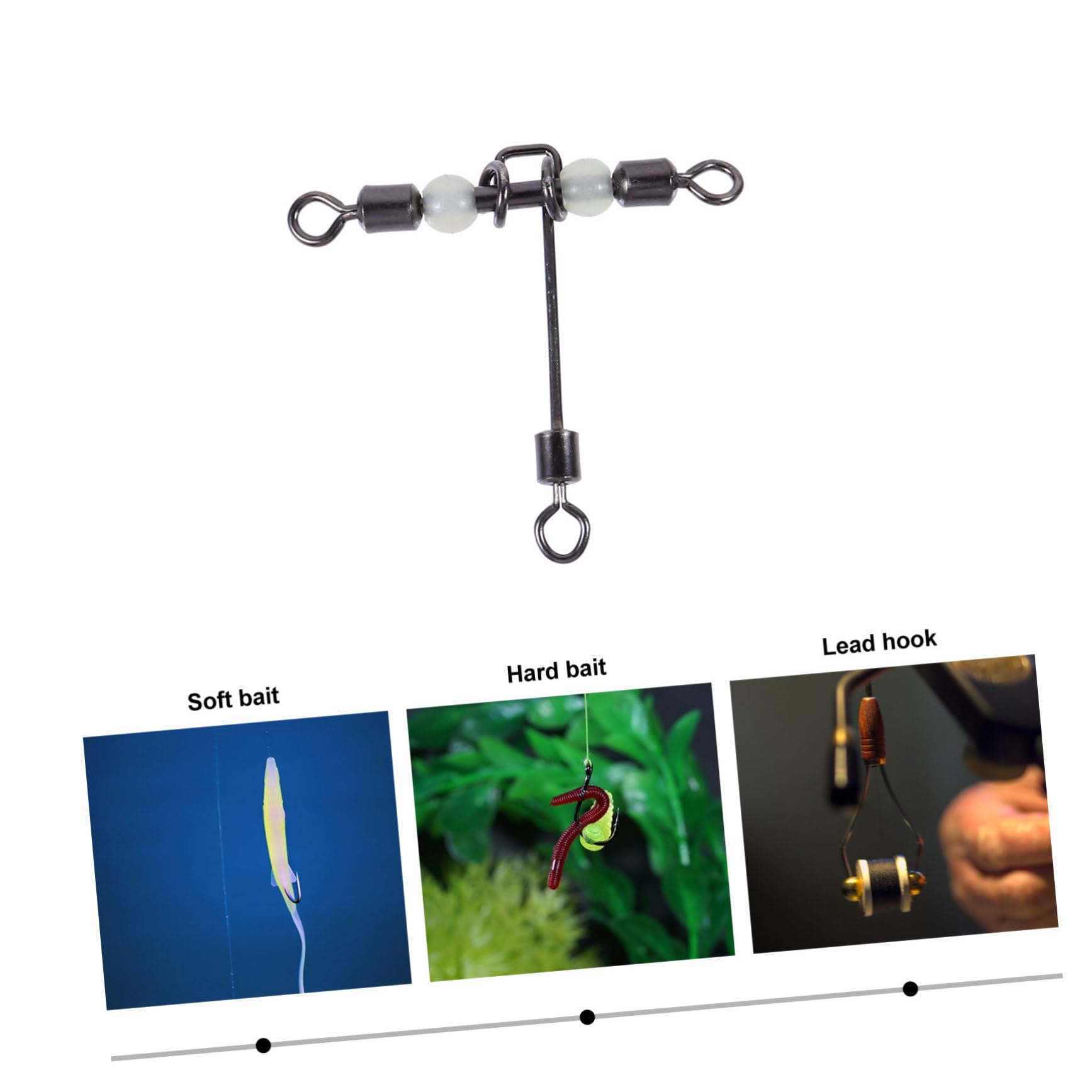 Abaodam Connecteur D'anneau De Fourche Leurres De Pêche S'enclenche Hameçon Swimbait Émerillon De Baril De Pêche Émerillons De Pêche À La Ligne Croisée