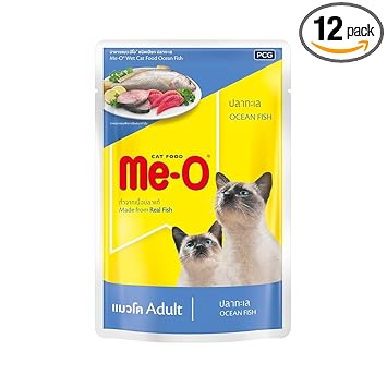 ME-O Pouch Wet CAT Food Ocean Fish Flavour 80 G Pack of 12