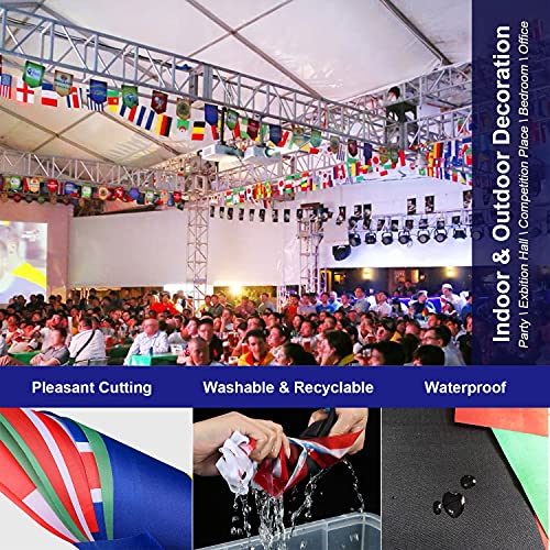 World Cup 2022 International Flags Country Flags, 100 Countries Flags Banner, 82 Ft 8.2” X 5.5” String Flags Hanging Flags For World Cup Partysports Clubs Celebration #TOP3