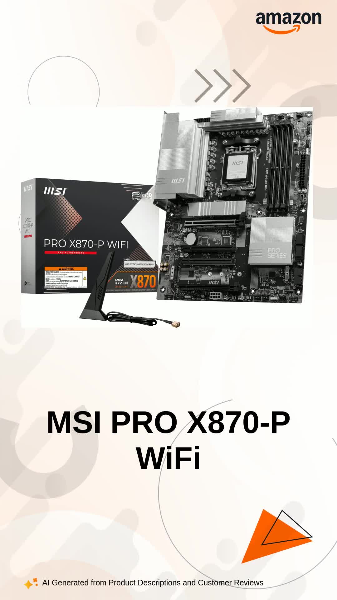 MSI PRO X870-P WiFi ProSeries Motherboard