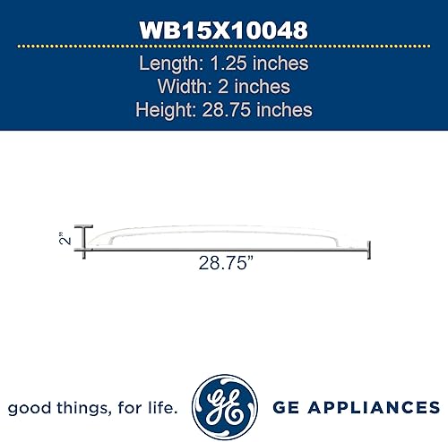 Miniatura 4 de GE WB15X10048 - Manija de puerta original OEM (blanco) para GE RangeEstufaHornos